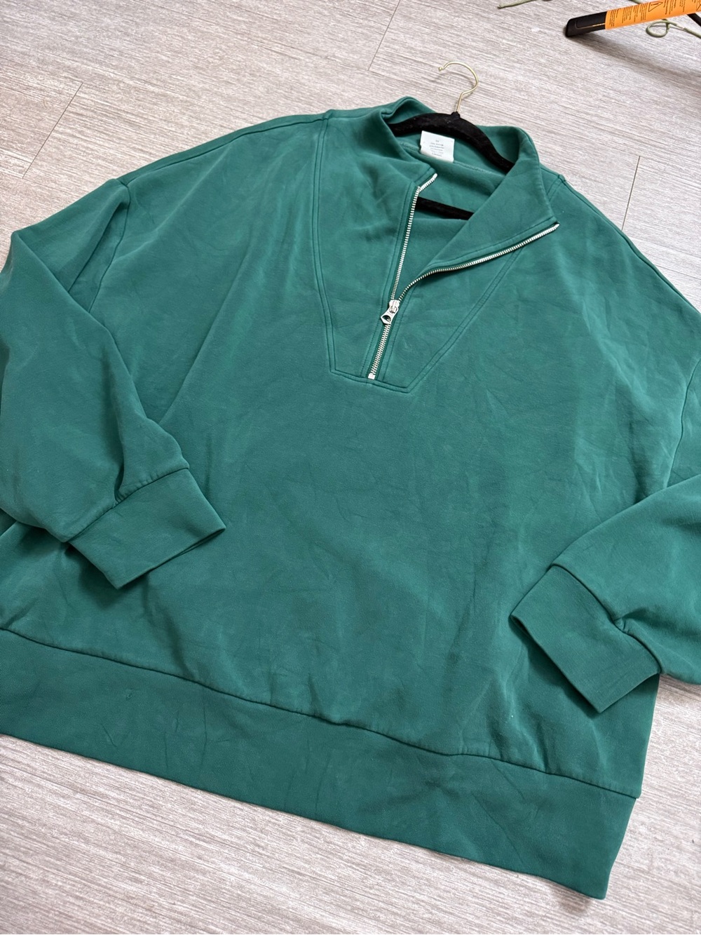 Varley Hanley Half Zip DoubleSoft Sweatshirt Green Pullover Plus Size 3X